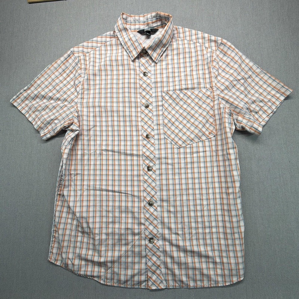 Duluth Alaskan Hardgear Mens Large Short Sleeve Button Shirt Plaid Outdoor Work